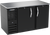 Beverage Air BB58HC-F-B 58" W Black Stainless Steel 2 Solid Doors Refrigerated Food Rated Back Bar Storage Cabinet - 115 Volts