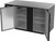 Beverage Air BB58HC-F-B 58" W Black Stainless Steel 2 Solid Doors Refrigerated Food Rated Back Bar Storage Cabinet - 115 Volts