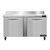 Continental Refrigerator SW60NBS 60"W Two Door Stainless Steel Work Top Refrigerator With 5 1/2"H Backsplash