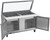 Beverage Air SPE60HC-24M-STL 60" W Two-Section Two Door Mega Top Refrigerated Counter