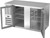 Beverage Air BB58HC-FG-S 58" W Stainless Steel 2 Glass Doors Refrigerated Food Rated Back Bar Storage Cabinet - 115 Volts