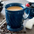 Dinex DX300050 Turnbury 8 oz Dark Blue Insulated Pedestal Base Mug