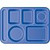 Carlisle 4398192 14" W x 10" D x 0.72" H Rectangular Melamine Compartment Tray