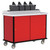Lakeside 70410 Stainless Steel Condiment Cart Casters with Brakes 51-1/2"W x 25"D x 44-1/2"H