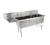 John Boos 3B244-1D24L 3 Compartment Left Drain B Series Sink 100"W x 29-1/2"D x 44"H