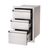 Crown Verity IBILC-2D (2) Single Drawers Stainless Steel Infinite Series Large Built-In Cabinet