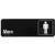 Winco SGN-311 9"W x 3"H Black Information Sign