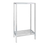 Channel ED2054-2 Lifetime Tough Dunnage Shelving Unit Tubular 54"W 2200 Lbs. Capacity Welded Aluminum Construction