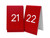 Cal-Mil 271-1 3.5" W Red and White Plastic Engraved Number Tent