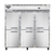 Continental Refrigerator 3RFF-SS-HD 78" W Three-Section Solid Door Reach-In Refrigerator/Freezer