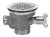 Fisher 22438 Red Cast Brass Body DrainKing Waste Valve with Vandal Resistant Flat Strainer