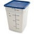 Carlisle 11966PE02 22 Qt. White with Blue Print Polyethylene Squares Food Storage Container
