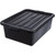 Carlisle N4401103 20" W x 15" D x 7" H Black Comfort Curve Tote Box