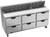 Beverage Air SPED72HC-18-6 72" W Three-Section Six Drawer Sandwich Top Refrigerated Counter