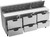 Beverage Air SPED72HC-18-6 72" W Three-Section Six Drawer Sandwich Top Refrigerated Counter