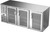 Beverage Air BB78HC-FG-S 78" W Three-Section Glass Door Refrigerated Food Rated Back Bar Storage Cabinet - 115 Volts