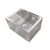 John Boos PBMS2820-6 32-5/8"W x 23-3/8"D x 10"H 16/300 Stainless Steel Construction Mop Sink