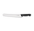 Matfer Bourgeat 182110 9.75" Black Giesser Messer Universal and Bread Knife with Thermoplastic Elastomer Handle