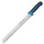 Winco KSTK-121 12" Black and Blue Wavy Edge Sof-Tek Slicer with TPR Handle
