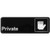 Winco SGN-304 9"W x 3"H Black Information Sign