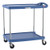 Metro MY2030-24BU 34.38" W x 23.44" D x 35.5" H Blue Plastic Shelf myCart Series Utility Cart