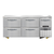 Continental Refrigerator RA68N-U-D 68.19"W Three-Section Undercounter Refrigerated Base