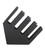 Cal-Mil 2048-4 Black Plastic 4-1/2"W x 19-1/2"D x 19-1/4"H Classic Lid/Cup Organizer