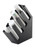Cal-Mil 2048-4 Black Plastic 4-1/2"W x 19-1/2"D x 19-1/4"H Classic Lid/Cup Organizer