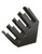 Cal-Mil 2048-4 Black Plastic 4-1/2"W x 19-1/2"D x 19-1/4"H Classic Lid/Cup Organizer