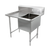 John Boos 1B18244-1D18L 1 Compartment Left Drain B Series Sink 40"W x 29-1/2"D x 44"H