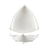 CAC China TB-H6 6 Oz. Super White Porcelain Triangular Accessories Dish (3 Dozen Per Case)