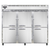 Continental Refrigerator 3FE-SS-HD 85.5" W Three-Section Solid Door Reach-In Extra-Wide Freezer - 115 Volts