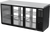 Beverage Air BB72HC-1-G-PT-B-27 72"W Three-Section Glass Door Refrigerated Back Bar Pass-Thru Storage Cabinet