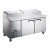 Admiral Craft GRPZ-2D 71" W 2-Section 2 Doors Grista Refrigerated Pizza Prep Table - 5.5 Amps