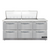 Continental Refrigerator D72N24M-FB-D 72" W Three-Section Six Drawer Designer Line Mighty Top Sandwich Unit