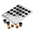 Matfer Bourgeat 347417 ExoGlass Cannele Baking set 16 Per Sheet 2-1/6" Dia. x 2-1/6"H 15-3/4"L x 11-3/4"W Stainless Steel Tray