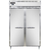 Continental Refrigerator D2RN 52" W Two-Section Stainless Steel Door Reach-In Designer Line Refrigerator