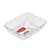 Cambro DC10152 13-3/4"W Clear Rectangle Deli Crock - 6/Case