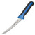 Winco KSTK-60 6" Black and Blue Curved Sof-Tek Boning Knife with TPR Handle