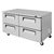 Turbo Air TUR-60SD-D4-N 60.25"W Two-Section Reach-In Super Deluxe Series Undercounter Refrigerator
