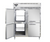 Continental Refrigerator D2RENPTHD 57"W Two-Section Steel Door Designer Line Wide Refrigerator