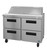 Hoshizaki SR48B-12D4 48" W Two-Section Four Drawer Reach-In Steelheart Series Sandwich Top Refrigerator