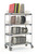Metro PR48VX4 Metromax I Mobile Drying Rack Unit 48"W 4-Tier (4) 63" Mobile Posts