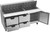 Beverage Air SPED72HC-30M-4 72" W Three-Section One Door Mega Top Refrigerated Counter
