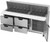 Beverage Air SPED72HC-30M-4 72" W Three-Section One Door Mega Top Refrigerated Counter