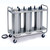 Lakeside 8310 Easy-Glide 10.13" Dia. Round Stainless Steel 3-Tube Open Heated Mobile Dish Dispenser
