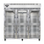 Continental Refrigerator 3F-GD-HD 78" W Three-Section Glass Door Reach-In Freezer - 115 Volts