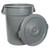Winco PTCL-44-2 Gray Plastic Flat Lid for PTC-44G - 6 Each per Case