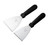 Matfer Bourgeat 112722 Triangle Spatula/Scraper 9-3/4" Length Rigid Blade Beveled CutTing Edge Stainless Steel