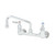 T&S Brass B-2414 8" Centers with 8" Swing Nozzle Eterna Cartridges Wall Mount Sink Mixing Faucet